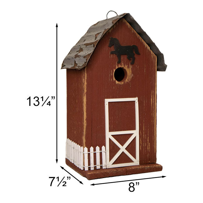 Birdhouse, The Summitville Stable in White or Red