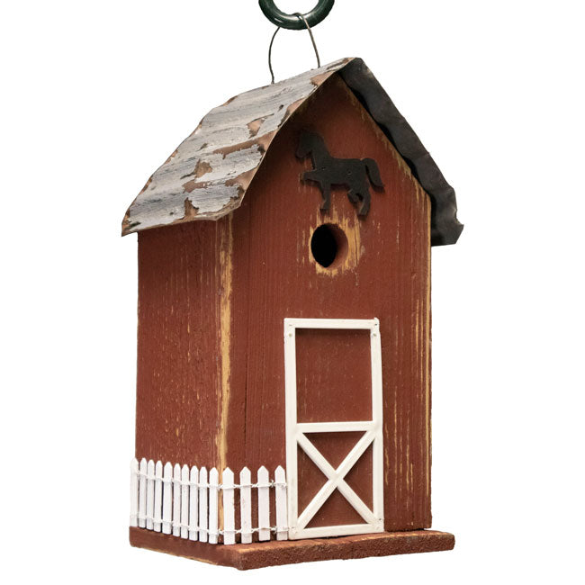 Birdhouse, The Summitville Stable in White or Red