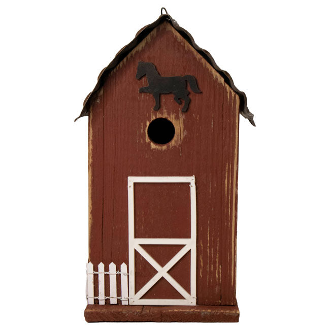 Birdhouse, The Summitville Stable in White or Red