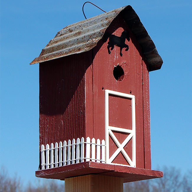 Birdhouse, The Summitville Stable in White or Red