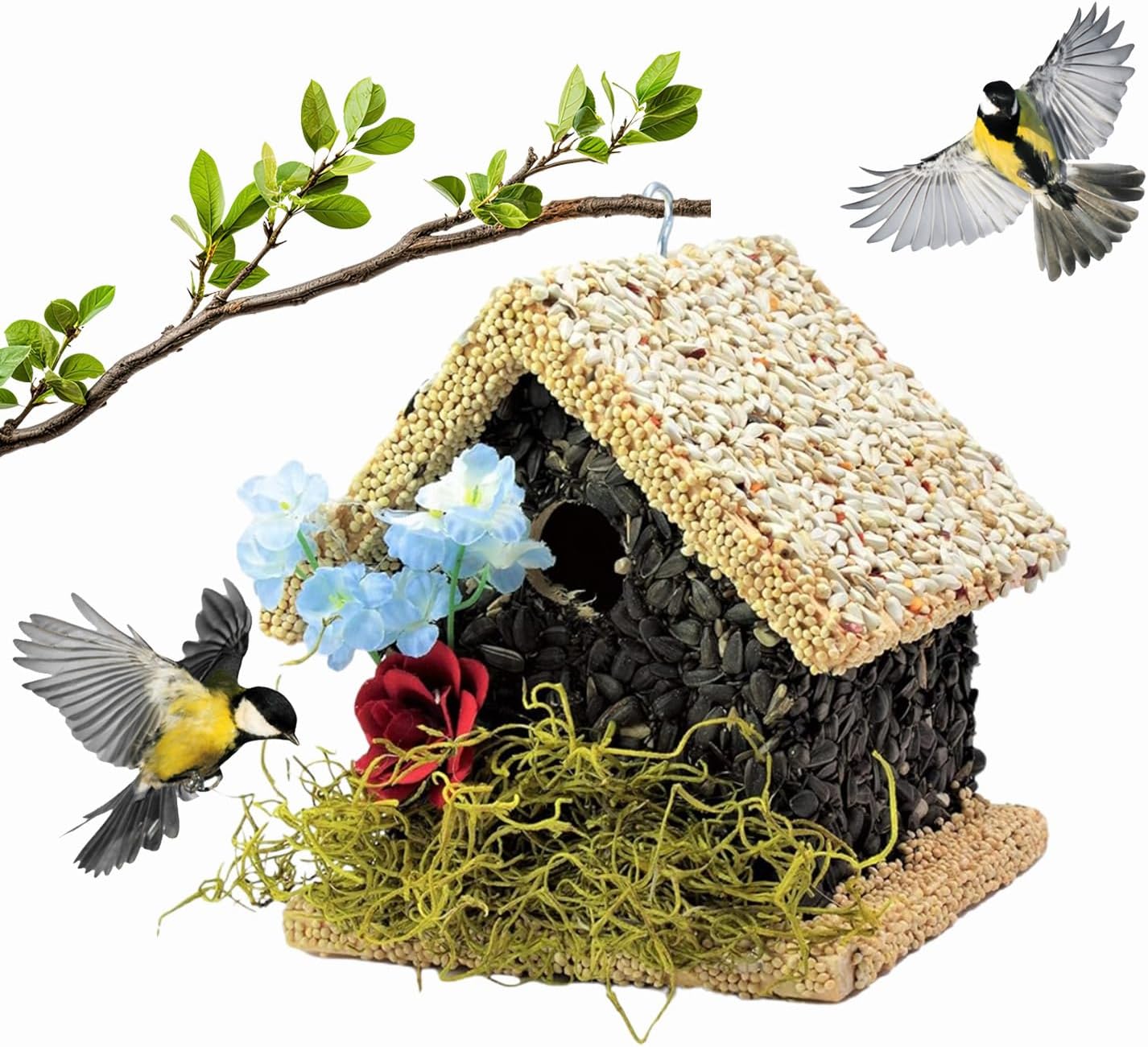 edible birdhouse chateau style with light roof