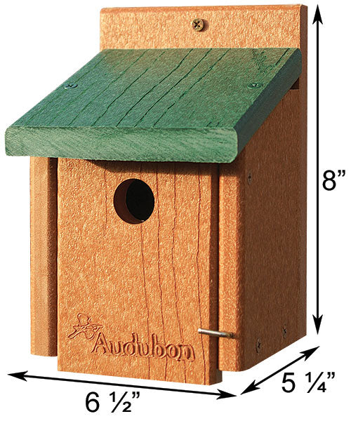 measurements for Birdhouse, Recycled Plastic Wren House www.wingandhive.com