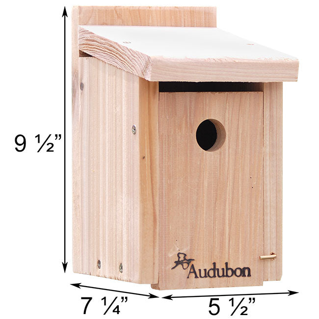 measurements for Birdhouse for Wrens & Chickadees www.wingandhive.com