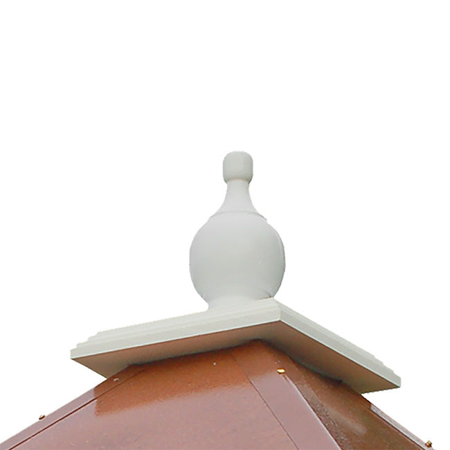 view of top Birdhouse, Hammered Copper Roof, Carriage Style www.wingandhive.com