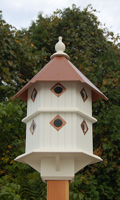 Birdhouse Chateau Style by Wing & A Prayer Hammered Copper Roof www.wingandhive.com