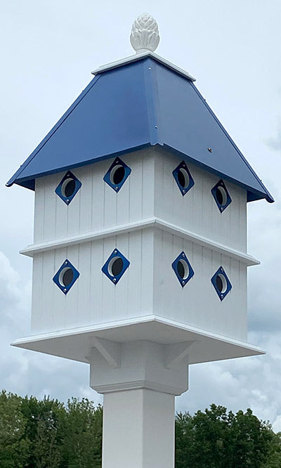 Purple Martin House, The Martin Manor | Pollinator Shelter in Cedar | Wing and Hive