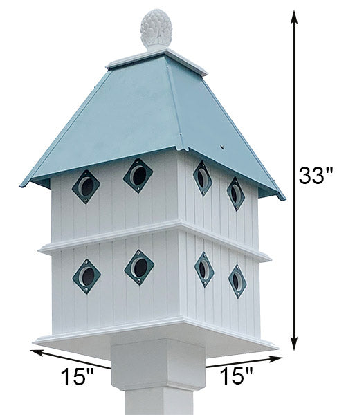 Purple Martin House, The Martin Manor | Pollinator Shelter in Cedar | Wing and Hive