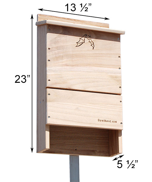 measurements for Bat House - Triple-Celled by Best Nest www.wingandhive.com