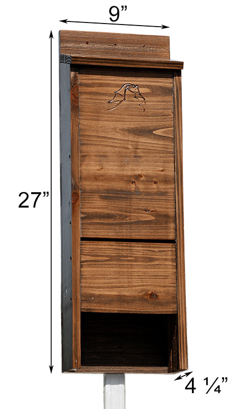 measurements for Bat House, Dark Brown, Up to 65 bats www.wingandhive.com