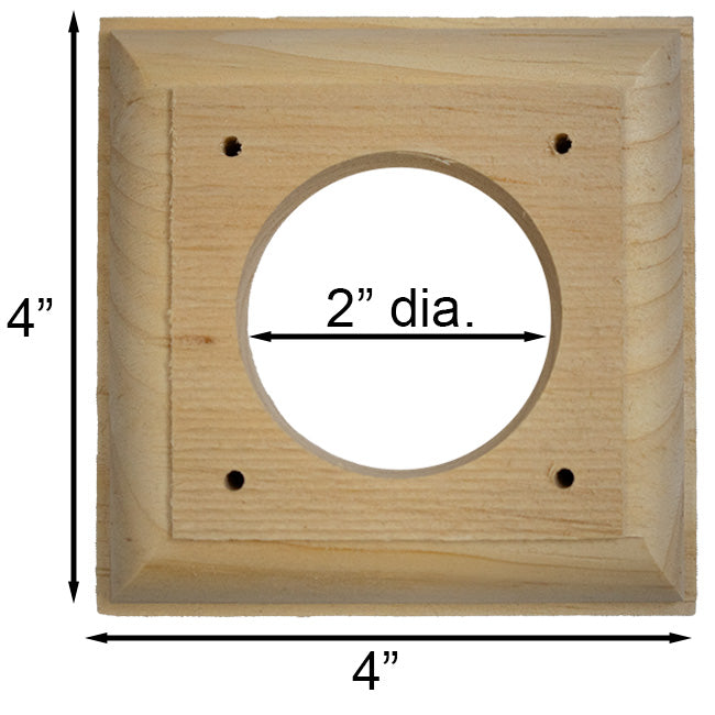 Birdhouse Hole Protector, 2" dia. hole, Wood