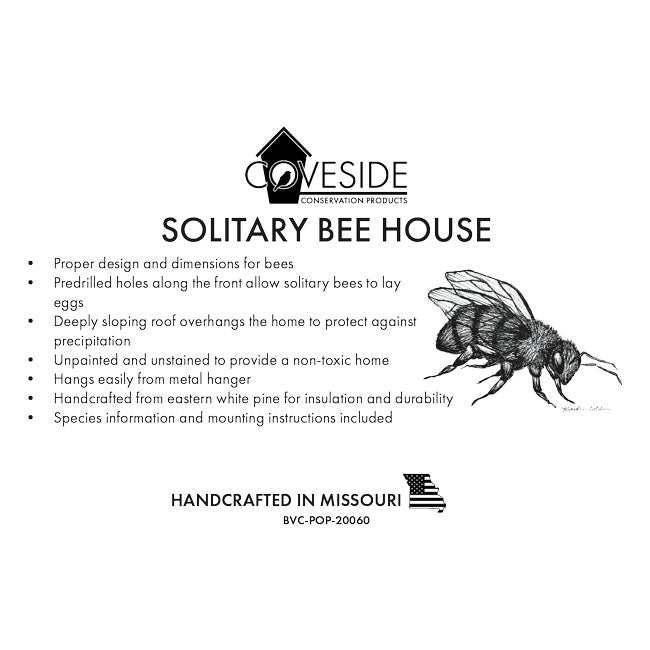 Specs on simple bee nesting house