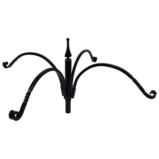 Steel Four Arm Decorative Twist Hanger Assembly, 25.75"