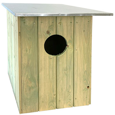 Birdhouse for Tawny or Barred Owls www.wingandhive.com