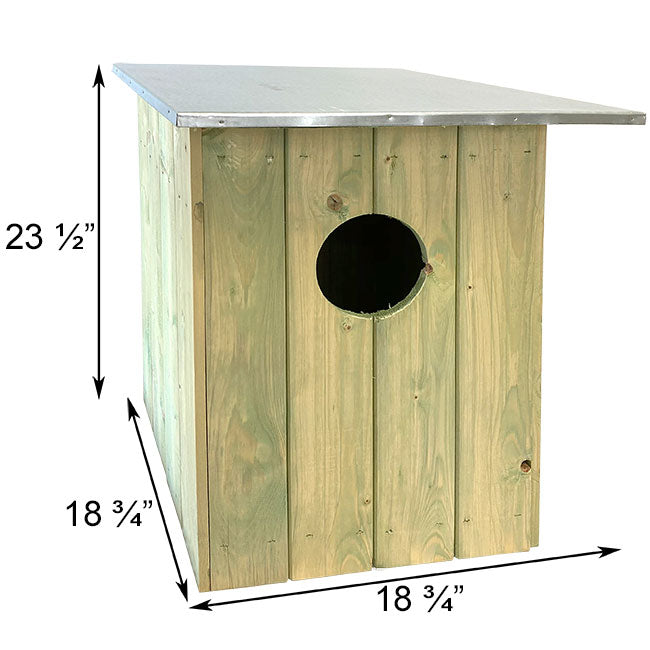 measurements for Birdhouse for Tawny or Barred Owls www.wingandhive.com