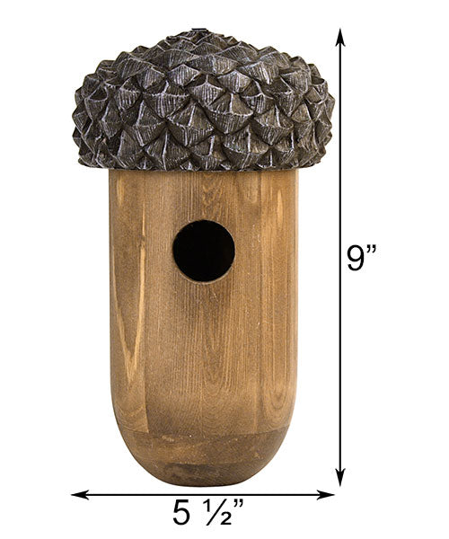 measurements for Birdhouse For Smaller Birds, Acorn Shaped and Adorable! www.wingandhive.com