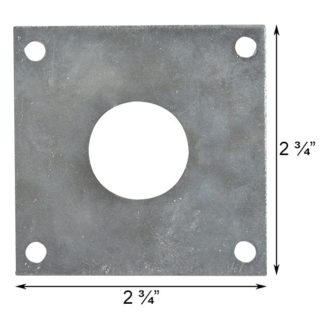 measurements for Birdhouse Steel Hole Protector, 1" dia. www.wingandhive.com