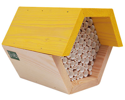 Hexagonal Shaped Bee Nesting House www.wingandhive.com