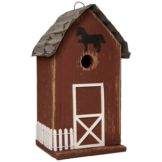 Birdhouse, The Summitville Stable in White or Red