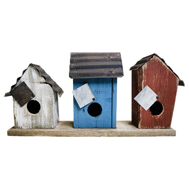 open door view of Birdhouse - Amish Made in USA, Patriotic Union Trio www.wingandhive.com