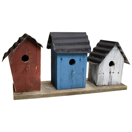 Birdhouse - Amish Made in USA, Patriotic Union Trio www.wingandhive.com