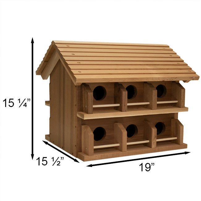 Cedar Purple Martin House, Round Entrance Holes