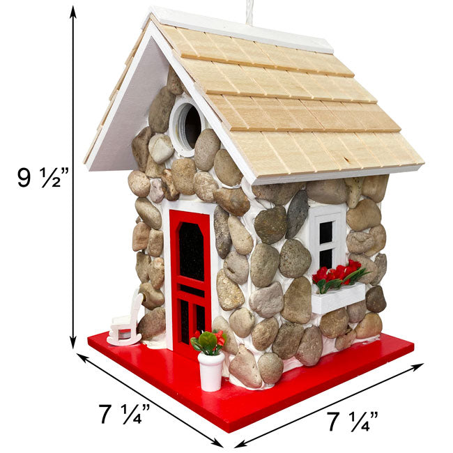 measurements for Birdhouse, Guest Cottage Stone www.wingandhive.com