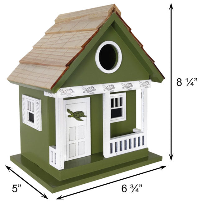 measurements for Birdhouse, The Turtle Cottage www.wingandhive.com