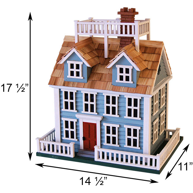 measurements for Birdhouse, Nantucket Colonial www.wingandhive.com