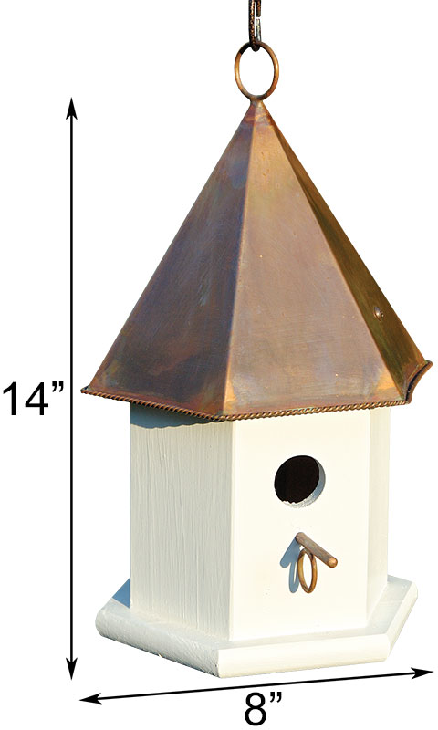 Birdhouse, Copper Songbird Deluxe | Pollinator Shelter in Cedar | Wing and Hive