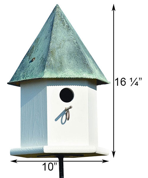 Birdhouse, Copper Songbird Deluxe | Pollinator Shelter in Cedar | Wing and Hive