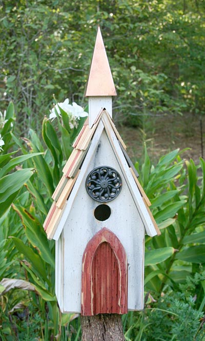 Birdhouse - Country Church, 24" high www.wingandhive.com