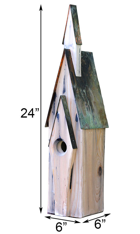 measurements for Birdhouse, Weathered White Graceland www.wingandhive.com