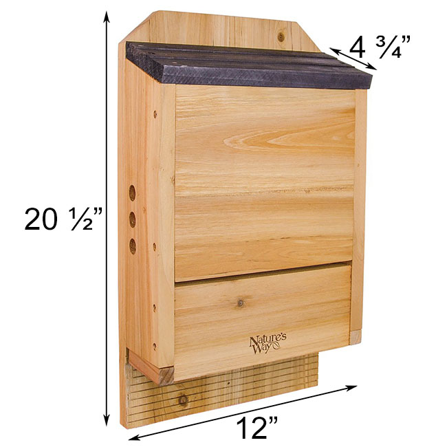 Bat House, The Black-roofed Cedar (sized for up to 300 bats)