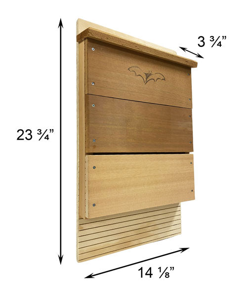 measurements for Bat House - The OBC Single-Celled (sized for up to 100 bats) www.wingandhive.com