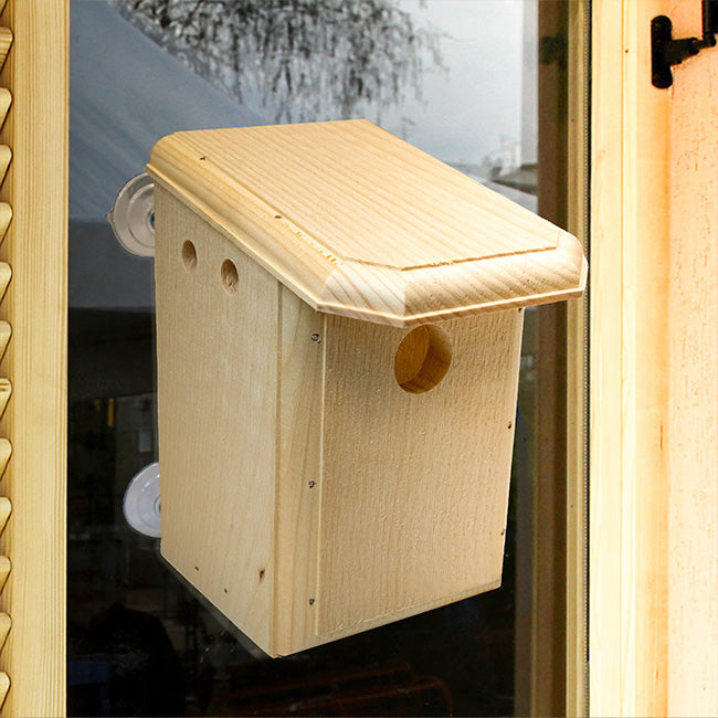 Birdhouse, The Window Nest Box with Nest Lift