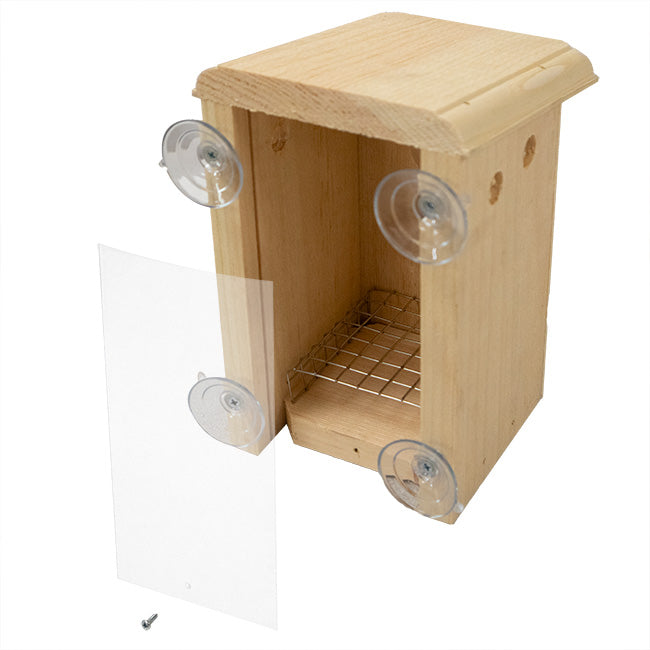 Birdhouse, The Window Nest Box with Nest Lift