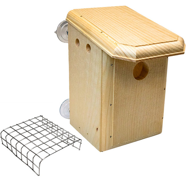 Birdhouse, The Window Nest Box with Nest Lift