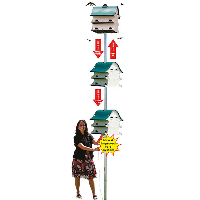 Purple Martin Home, The Skyward Martins | Pollinator Shelter in Cedar | Wing and Hive