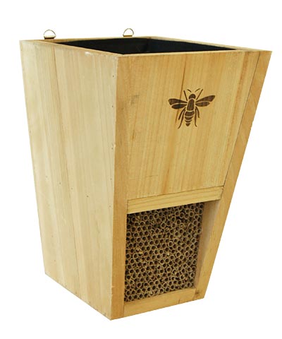 Mason Bee Nesting House and Planter Combination www.wingandhive.com