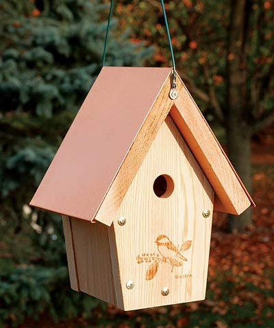 Birdhouse, The Coppertop Chickadee | Pollinator Shelter in Cedar | Wing and Hive