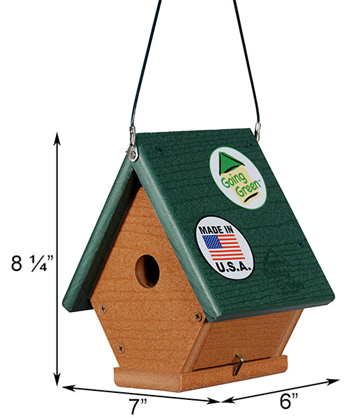 Birdhouse, The Hanging Wren House Going Green