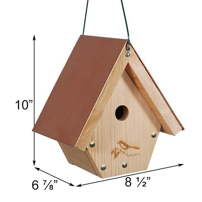 Birdhouse, The Coppertop | Pollinator Shelter in Cedar | Wing and Hive