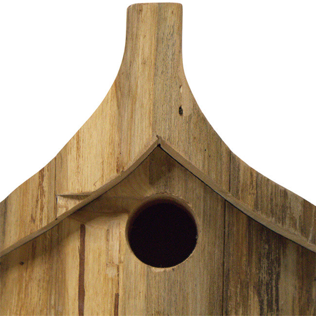 close up of hole for Birdhouse, Rustic Handmade and Unique! www.wingandhive.com