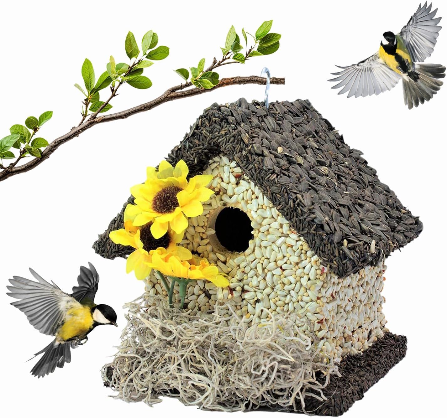 edible birdhouse villa style with dark roof